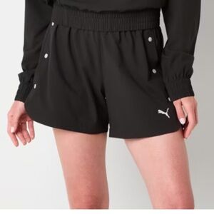Puma Women's Athletic Black woven pull on Short